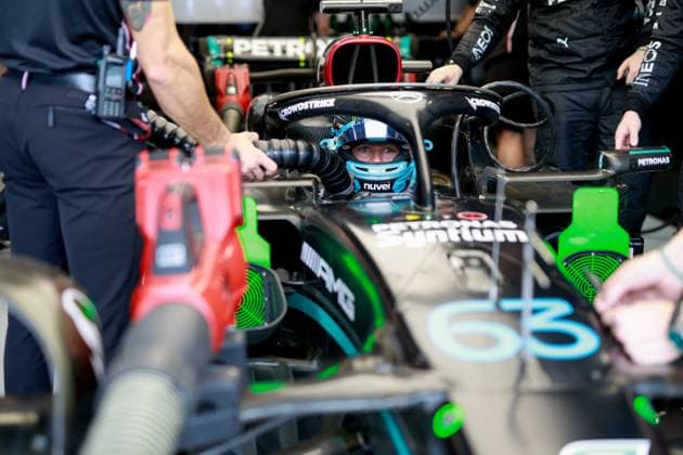 63 George Russell (GBR, Mercedes-AMG Petronas F1 Team), F1 Grand Prix of Brazil at Autodromo Jose Carlos Pace on November 3, 2023 in Sao Paulo, Brazil. (Photo by HOCH ZWEI) Sao Paulo Brazil
