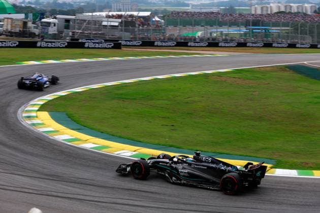 63 George Russell (GBR, Mercedes-AMG Petronas F1 Team), F1 Grand Prix of Brazil at Autodromo Jose Carlos Pace on November 3, 2023 in Sao Paulo, Brazil. (Photo by HOCH ZWEI) Sao Paulo Brazil