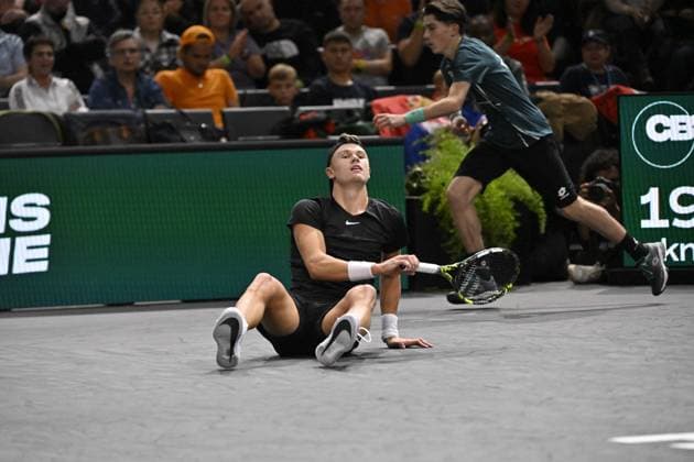 Tennis - Rolex Paris Master 2023 - Holger Rue - Danemark TENNIS : Rolex Paris Master 2023 - France - 03 11 2023 ChrysleneCaillaud Panoramic 