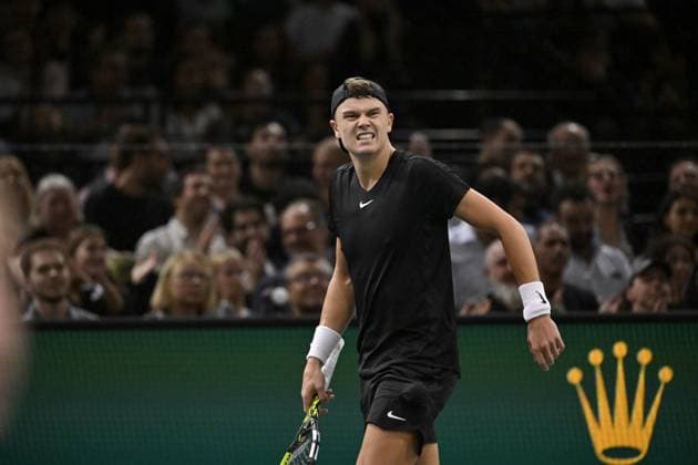 Tennis - Rolex Paris Master 2023 - Holger Rue - Danemark TENNIS : Rolex Paris Master 2023 - France - 03 11 2023 ChrysleneCaillaud Panoramic 