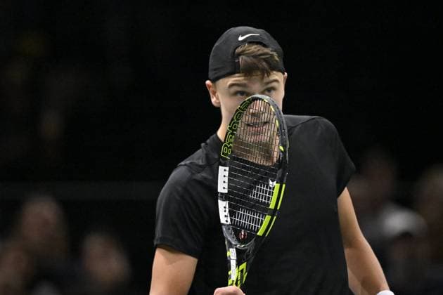 Tennis - Rolex Paris Master 2023 - Holger Rue - Danemark TENNIS : Rolex Paris Master 2023 - France - 03 11 2023 ChrysleneCaillaud Panoramic 
