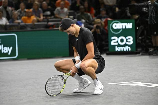 Tennis - Rolex Paris Master 2023 - Holger Rue - Danemark TENNIS : Rolex Paris Master 2023 - France - 03 11 2023 ChrysleneCaillaud Panoramic 