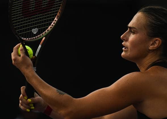 2023 WTA, Tennis Damen Finals - Day 6 CANCUN, MEXICO - NOVEMBER 3: Aryna Sabalenka during a match against Elena Rybakina of Kazakhstan, in the Third Round robin match on Day 6 during the of the GNP Seguros WTA Finals Cancun 2023 part of the Hologic WTA Tour, on November 3, 2023, in Cancun, Quintana Roo, Mexico. Cancun Mexico  Copyright: xArturxWidakx originalFilename:widak-2023wtaf231103_npuy7.jpg