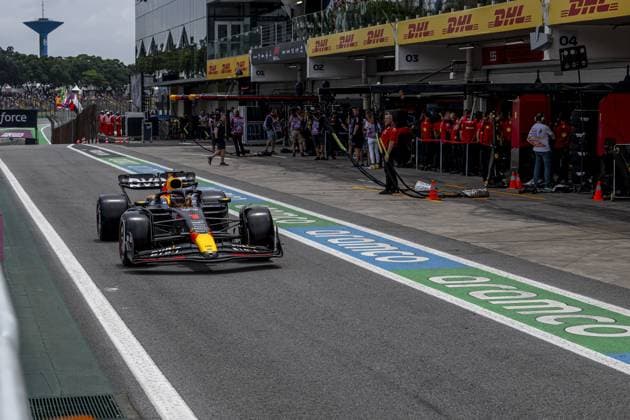 Sao Paulo - 03-11-2023, Interlagos Circuit, Max Verstappen at the Formula 1 Brazil Grand Prix 2023 Friday Formula 1 Brazil Grand Prix 2023 Friday  x23023117x Copyright: