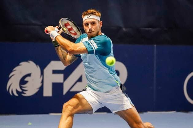 Alex Molcan (SVK) during ATP, Tennis Herren Challenger Bergamo, International Tennis match in Bergamo, Italy, November 03 2023  Copyright: xRobertaxCorradin IPAxSportx xipax xx IPA_41403805 IPA_Agency_IPA41403805