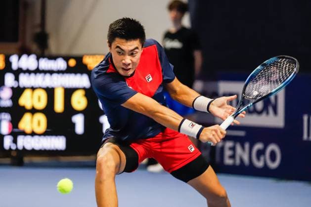 Brandon Nakashima (USA) during ATP, Tennis Herren Challenger Bergamo, International Tennis match in Bergamo, Italy, November 03 2023  Copyright: xRobertaxCorradin IPAxSportx xipax xx IPA_41403923 IPA_Agency_IPA41403923