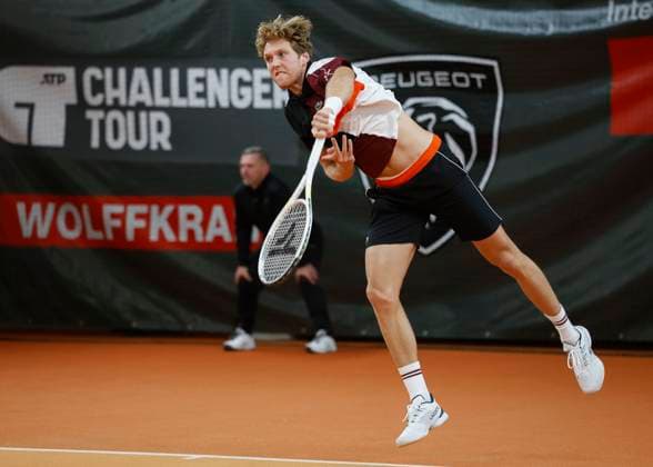 Antoine Bellier (SUI), Herren Einzel Tennis - Wolffkran Open - ATP, Tennis Herren Challenger - TC Ismaning - Ismaning - Bavaria - Germany - 4 November 2023. Â Copyright: xJuergenxHasenkopfx