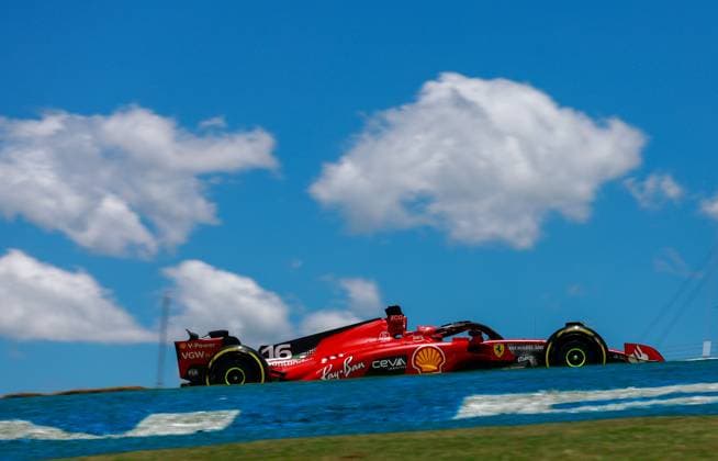 16 Charles Leclerc (MCO, Scuderia Ferrari), F1 Grand Prix of Brazil at Autodromo Jose Carlos Pace on November 4, 2023 in Sao Paulo, Brazil. (Photo by HOCH ZWEI) Sao Paulo Brazil