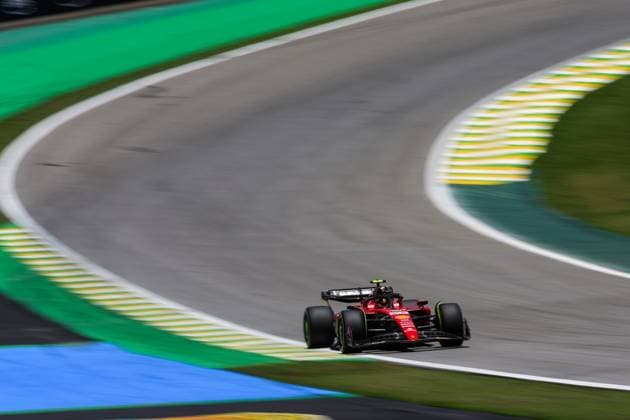55 Carlos Sainz (ESP, Scuderia Ferrari), F1 Grand Prix of Brazil at Autodromo Jose Carlos Pace on November 4, 2023 in Sao Paulo, Brazil. (Photo by HOCH ZWEI) Sao Paulo Brazil