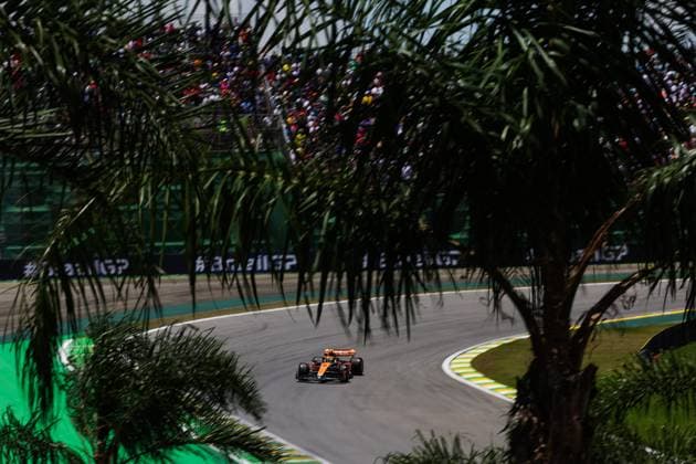 4 Lando Norris (GBR, McLaren F1 Team), F1 Grand Prix of Brazil at Autodromo Jose Carlos Pace on November 4, 2023 in Sao Paulo, Brazil. (Photo by HOCH ZWEI) Sao Paulo Brazil