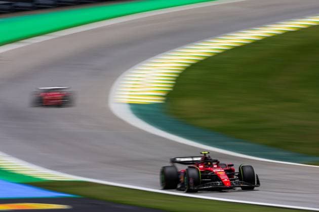 55 Carlos Sainz (ESP, Scuderia Ferrari), F1 Grand Prix of Brazil at Autodromo Jose Carlos Pace on November 4, 2023 in Sao Paulo, Brazil. (Photo by HOCH ZWEI) Sao Paulo Brazil