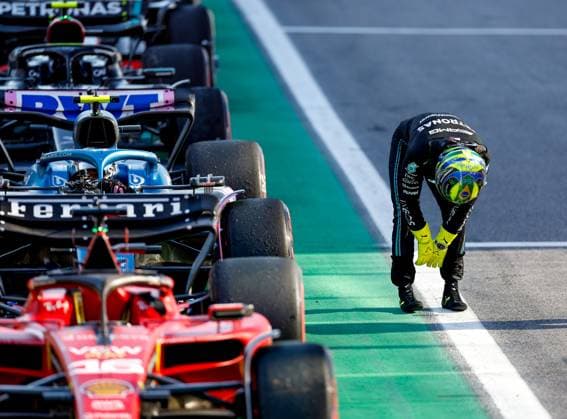 HAMILTON Lewis (gbr), Mercedes AMG F1 Team W14, portrait during the 2023 Formula 1 Rolex Grande Premio de Sao Paulo, 20th round of the 2023 Formula One World Championship, WM, Weltmeisterschaft from November 3 to 5, 2023 on the Autodromo JosÃ Carlos Pace, in Sao Paulo, Brazil - F1 - SAO PAULO GRAND PRIX 2023 DPPI Panoramic  00123044_F12023GP21BRA_JK232515