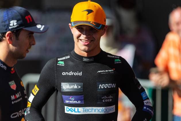Sprint race of 2023 F1 Sao Paulo Grand Prix LANDO NORRIS of MCLAREN MERCEDES after the race on track during the Sprint as part of the 2023 F1 Sao Paulo Grand Prix at Autodromo Jose Carlos Pace on November 04, 2023 in Sao Paulo, Brazil. Sao Paulo Brazil Copyright: xxRuanoxCarneirox
