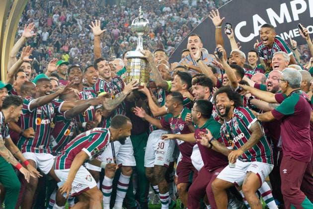 Bilder des Jahres 2023, Sport 11 November Sport Themen der Woche KW44 Sport Bilder des Tages Match between Boca juniors and Fluminense, final of the Libertadores da America 2023 Rio de Janeiro (RJ), 11 04 2023 - LIBERTADORES FLUMINENSE BOCA JUNIORS RJ - Fluminense of the Olympic Tour to celebrate the Ameriaca Libertadores Cup - Match between Boca juniors x Fluminense, valid for the final of the Libertadores da America 2023 , held at the Mario Filho stadium (Maracana), in the north of Rio de Janeiro, this Saturday (04) November 2023. (Foto: Erica Martin Thenews2 imago images) SPO  Copyright: xEricaxMartinx