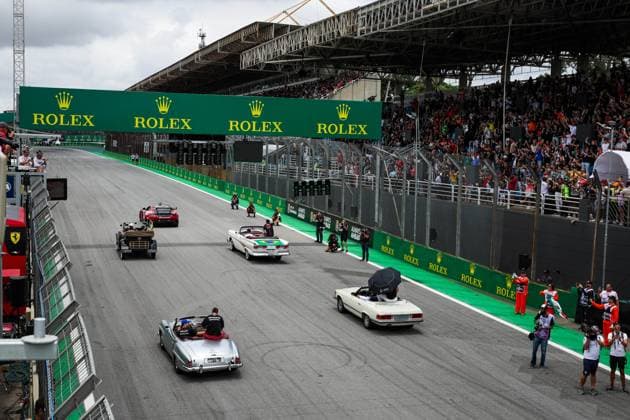 Drivers parade during the 2023 Formula 1 Rolex Grande Premio de Sao Paulo, 20th round of the 2023 Formula One World Championship, WM, Weltmeisterschaft from November 3 to 5, 2023 on the Autodromo JosÃ Carlos Pace, in Sao Paulo, Brazil - F1 - SAO PAULO GRAND PRIX 2023 - RACE DPPI Panoramic  00123045_GOOD9127
