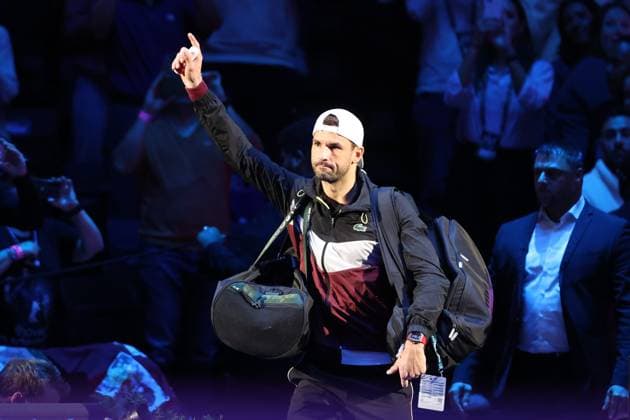 ROLEX PARIS MASTERS TENNIS 2023 Thierry Larret Maxppp. Tennis. Rolex Paris Masters. Accor Arena, Paris (75). Le 5 novembre 2023. Finale : Novak DJOKOVIC (SRB) vs Grigor DIMITROV (BUL). Paris (75) ACCORHOTELS ARENA ILE DE FRANCE FRANCE  Copyright: xMAXPPPxThierryxLarretx TL_20231105_0005 0312701525st