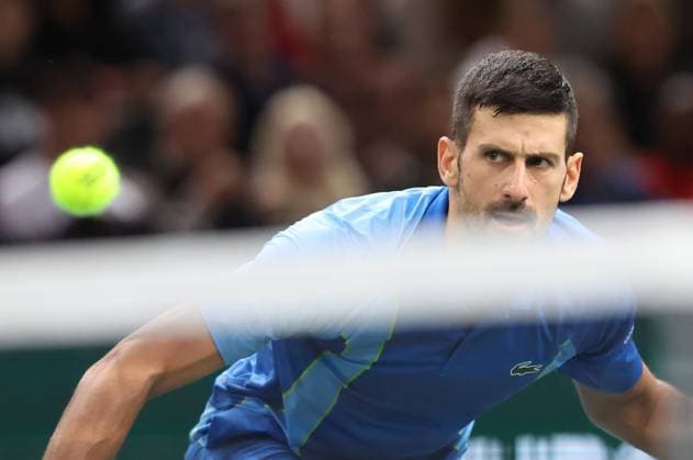 ROLEX PARIS MASTERS TENNIS 2023 Thierry Larret Maxppp. Tennis. Rolex Paris Masters. Accor Arena, Paris (75). Le 5 novembre 2023. Finale : Novak DJOKOVIC (SRB) vs Grigor DIMITROV (BUL). Paris (75) ACCORHOTELS ARENA ILE DE FRANCE FRANCE  Copyright: xMAXPPPxThierryxLarretx TL_20231105_0014 0312701597st