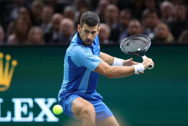 ROLEX PARIS MASTERS TENNIS 2023 Thierry Larret Maxppp. Tennis. Rolex Paris Masters. Accor Arena, Paris (75). Le 5 novembre 2023. Finale : Novak DJOKOVIC (SRB) vs Grigor DIMITROV (BUL). Paris (75) ACCORHOTELS ARENA ILE DE FRANCE FRANCE  Copyright: xMAXPPPxThierryxLarretx TL_20231105_0029 0312701738st