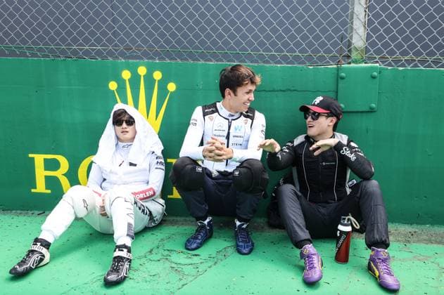 TSUNODA Yuki (jap), Scuderia AlphaTauri AT04, portrait ALBON Alexander (tha), Williams Racing FW45, portrait ZHOU Guanyu (chi), Alfa Romeo F1 Team Stake C43, portrait during the 2023 Formula 1 Rolex Grande Premio de Sao Paulo, 20th round of the 2023 Formula One World Championship, WM, Weltmeisterschaft from November 3 to 5, 2023 on the Autodromo Josà Carlos Pace, in Sao Paulo, Brazil - F1 - SAO PAULO GRAND PRIX 2023 - RACE DPPI Panoramic GOOD9187 copie