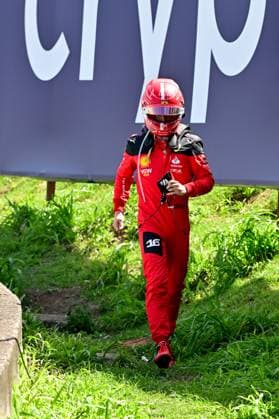 16 Charles Leclerc (MCO, Scuderia Ferrari) after his crash in the formation lap, F1 Grand Prix of Brazil at Autodromo Jose Carlos Pace on November 5, 2023 in Sao Paulo, Brazil. (Photo by HOCH ZWEI) Sao Paulo Brazil