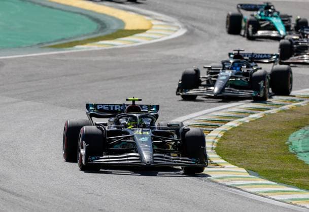 44 Lewis Hamilton (GBR, Mercedes-AMG Petronas F1 Team), F1 Grand Prix of Brazil at Autodromo Jose Carlos Pace on November 5, 2023 in Sao Paulo, Brazil. (Photo by HOCH ZWEI) Sao Paulo Brazil