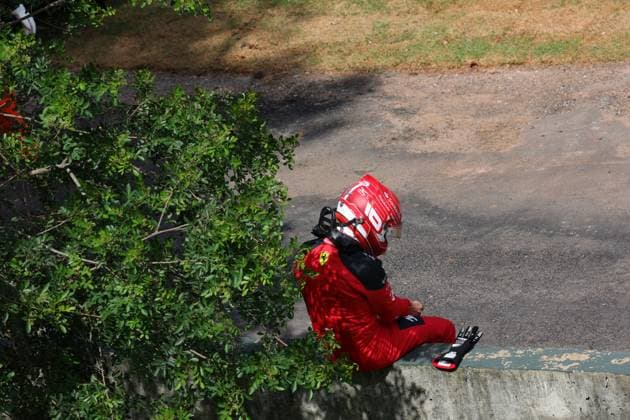 16 Charles Leclerc (MCO, Scuderia Ferrari) after his crash in the formation lap, F1 Grand Prix of Brazil at Autodromo Jose Carlos Pace on November 5, 2023 in Sao Paulo, Brazil. (Photo by HOCH ZWEI) Sao Paulo Brazil