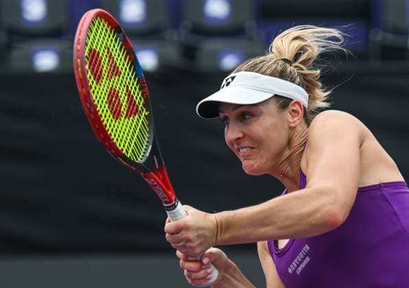 2023 WTA, Tennis Damen Finals - Final Day CANCUN, MEXICO - NOVEMBER 5: Gabiela Dabrowski (photo) of Canada and Erin Routliffe of New Zealand, during the rescheduled Doubles Semifinal match against Nicole Melichar-Martinez (USA) and Ellen Perez (Australia) on Day 8 of GNP Seguros WTA Finals Cancun 2023, part of the Hologic WTA Tour, on November 5, 2023, in Cancun, Quintana Roo, Mexico. Cancun Mexico  Copyright: xArturxWidakx originalFilename:widak-2023wtaf231105_np8Ps.jpg