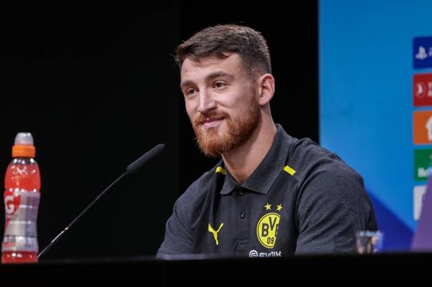 06.11.2023, Fussball, Saison 2023 2024, UCL, UEFA Champions League, Gruppenphase, 4. Spieltag, Pressekonferenz Borussia Dortmund, Salih Özcan (Borussia Dortmund), Dortmund Signal Iduna Park NRW Deutschland xRHR-FOTO DEx Copyright: DennisxEwert RHR-FOTOx RHR-FOTO DE