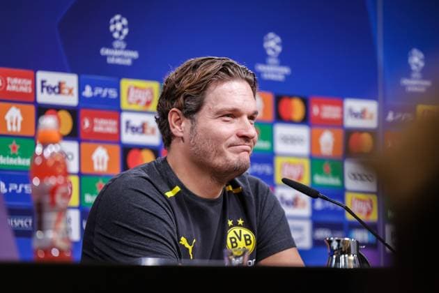06.11.2023, Fussball, Saison 2023 2024, UCL, UEFA Champions League, Gruppenphase, 4. Spieltag, Pressekonferenz Borussia Dortmund, Cheftrainer Edin Terzic (Borussia Dortmund), Dortmund Signal Iduna Park NRW Deutschland xRHR-FOTO DEx Copyright: DennisxEwert RHR-FOTOx RHR-FOTO DE