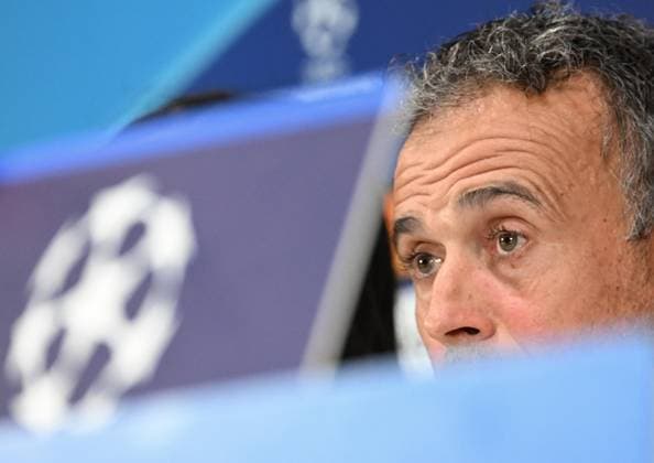 November 6, 2023, Milan, Italy: Paris Saint Germain s head coach Luis Enrique attends a press conference, PK, Pressekonferenz at the Giuseppe Meazza stadium in Milan, Italy, 6 November 2023. PSG will face AC Milan in an UEFA Champions League group stage match on 7 November. ANSA DANIEL DAL ZENNARO UEFA Champions League MD-1 - PSG press conference  - ZUMAa110 20231106_zaf_a110_024 Copyright: xDanielxDalxZennarox