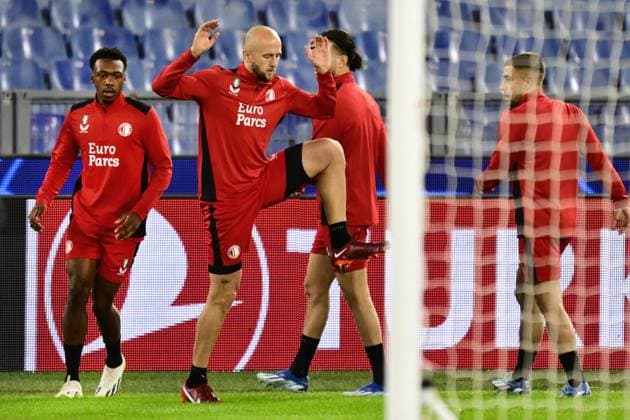 ROME - Gernot Trauner of Feyenoord during the MD-1 training session ahead of the UEFA Champions League Group E match against SS Lazio Roma at Stadio Olimpico on November 6, 2023 in Rome, Italy. ANP OLAF KRAAK UEFA Champions League 2023 24 2023 2024 xVIxANPxSportx xxANPxIVx 483187736 originalFilename: 483187736.jpg