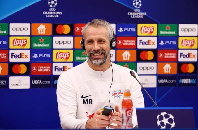 Sport Bilder des Tages Roter Stern Belgrad - RB Leipzig PK Champions League Beograd, 06.11.2023, Stadion Rajko Mitic, Fussball , UEFA Champions League, Gruppe G , 4. Spieltag, Matchday-1 , Roter Stern Belgrad vs. RB Leipzig , Pressekonferenz vor dem Spiel , Im Bild: Trainer Marco Rose, RB Leipzig. , Foto nur zur redaktionellen Nutzung bestimmt! . , UEFA regulations prohibit any use of photographs as image sequences and or quasi-video ,