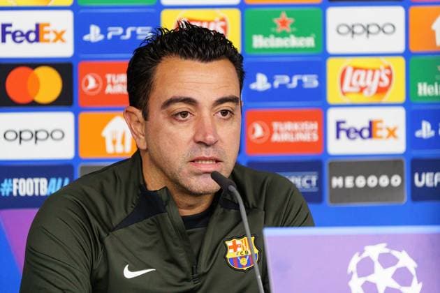 Xavi FC Barcelona, Barca Trainer) GER, Pressekonferenz FC Barcelona, Fussball, Champions League, Saison 2023 2024, 06.11.2023 GER, Pressekonferenz FC Barcelona, Fussball, Champions League, Saison 2023 2024, 06.11.2023 Hamburg Copyright: xEibner-Pressefoto MarcelxvonxFehrnx EP_MFN