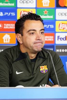 Xavi FC Barcelona, Barca Trainer) GER, Pressekonferenz FC Barcelona, Fussball, Champions League, Saison 2023 2024, 06.11.2023 GER, Pressekonferenz FC Barcelona, Fussball, Champions League, Saison 2023 2024, 06.11.2023 Hamburg Copyright: xEibner-Pressefoto MarcelxvonxFehrnx EP_MFN