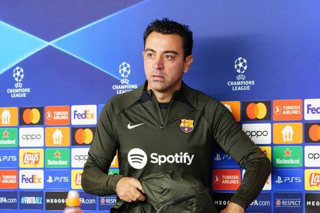 Xavi FC Barcelona, Barca Trainer) GER, Pressekonferenz FC Barcelona, Fussball, Champions League, Saison 2023 2024, 06.11.2023 GER, Pressekonferenz FC Barcelona, Fussball, Champions League, Saison 2023 2024, 06.11.2023 Hamburg Copyright: xEibner-Pressefoto MarcelxvonxFehrnx EP_MFN