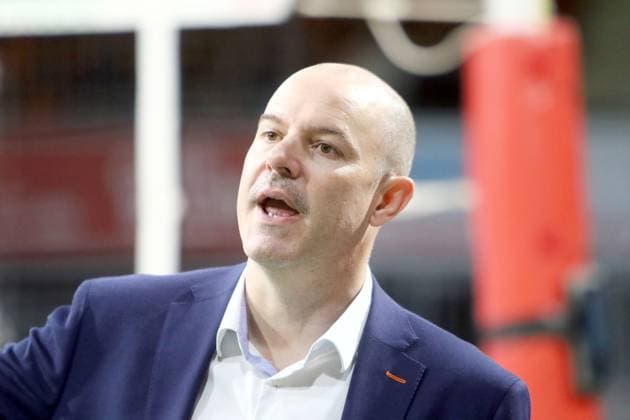headcoach Gregory BANKS (Berlin), He-Volleyballl, Bundesliga 2023 24; WWK Volleys Herrsching vs Berlin Recycling Volleys, 06.11.23; BMW Park, Muenchen, Copyright: WolfgangxFehrmann