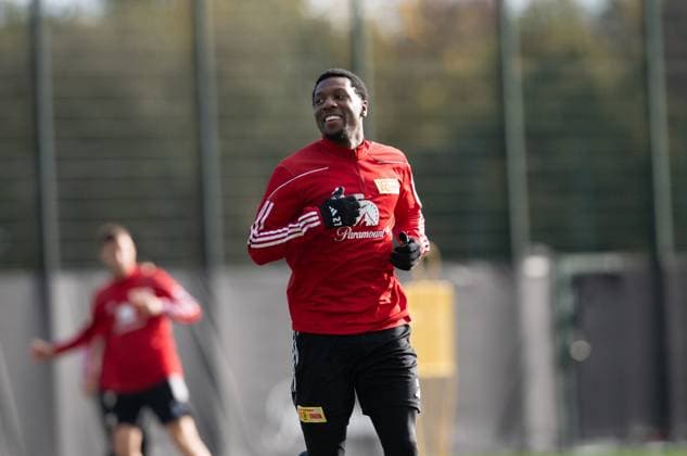 Fussball, Herren, Saison 2023 2024, Champions League, Training des 1. FC Union Berlin am Stadion An der Alten Försterei am Tag vor dem Spiel gegen die SSC Neapel, Sheraldo Becker (1. FC Union Berlin), 07.11. 2023, Copyright: xSebastianxRäppold MatthiasxKochx