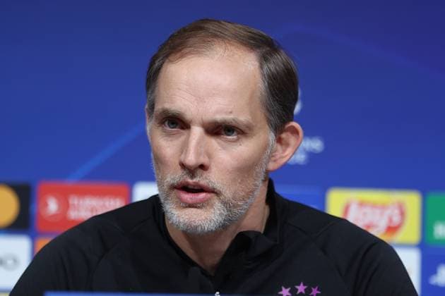 München, Deutschland 07. November 2023: Fussball, Herren, Saison 2023 2024, FC Bayern München, Internationale Pressekonferenz, Allianz Arena Thomas Tuchel, Trainer (FC Bayern München) Kopf, Portrait