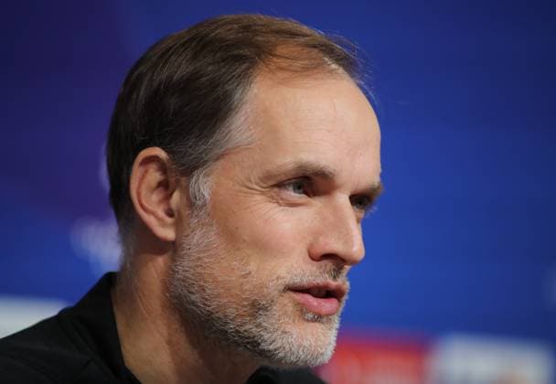 München, Deutschland 07. November 2023: Fussball, Herren, Saison 2023 2024, FC Bayern München, Internationale Pressekonferenz, Allianz Arena Thomas Tuchel, Trainer (FC Bayern München) Kopf, Portrait