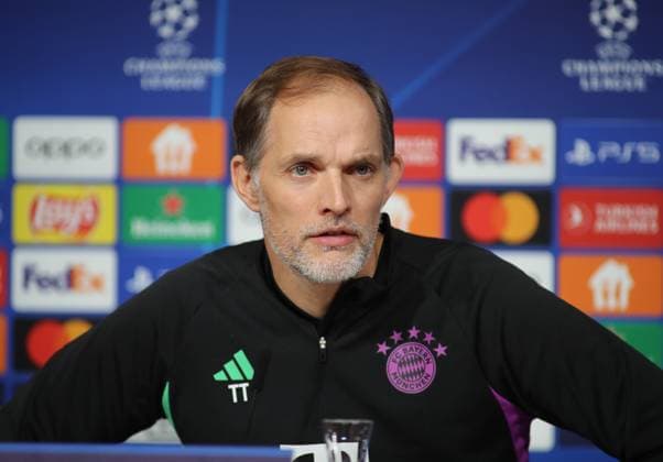 München, Deutschland 07. November 2023: Fussball, Herren, Saison 2023 2024, FC Bayern München, Internationale Pressekonferenz, Allianz Arena Thomas Tuchel, Trainer (FC Bayern München) Kopf, Portrait