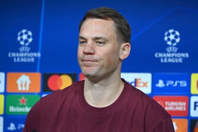 Manuel NEUER (Torwart Bayern Muenchen), Einzelbild,angeschnittenes Einzelmotiv,Portraet,Portrait,Porträt. Fussball Champions League Gruppenphase 4.Spieltag FC Bayern Muenchen-Galatasaray Istanbul PRESSEKONFERENZ am 07.11.2023, Â