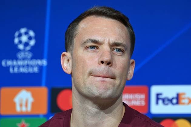 Manuel NEUER (Torwart Bayern Muenchen), Einzelbild,angeschnittenes Einzelmotiv,Portraet,Portrait,Porträt. Fussball Champions League Gruppenphase 4.Spieltag FC Bayern Muenchen-Galatasaray Istanbul PRESSEKONFERENZ am 07.11.2023, Â