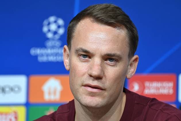 Manuel NEUER (Torwart Bayern Muenchen), Einzelbild,angeschnittenes Einzelmotiv,Portraet,Portrait,Porträt. Fussball Champions League Gruppenphase 4.Spieltag FC Bayern Muenchen-Galatasaray Istanbul PRESSEKONFERENZ am 07.11.2023, Â