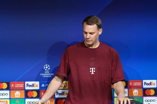 Manuel Neuer (FC Bayern Muenchen, 01) kommt zur Pressekonferenz, Galatasaray SK, Internationale Pressekonferenz Champions League, Saison 23 24, 07.11.2023 , FC Bayern Muenchen, Internationale Pressekonferenz Champions League, Saison 23 24, 07.11.2023 Muenchen Copyright: xEibner-Pressefoto JennixMaulx EP_JML