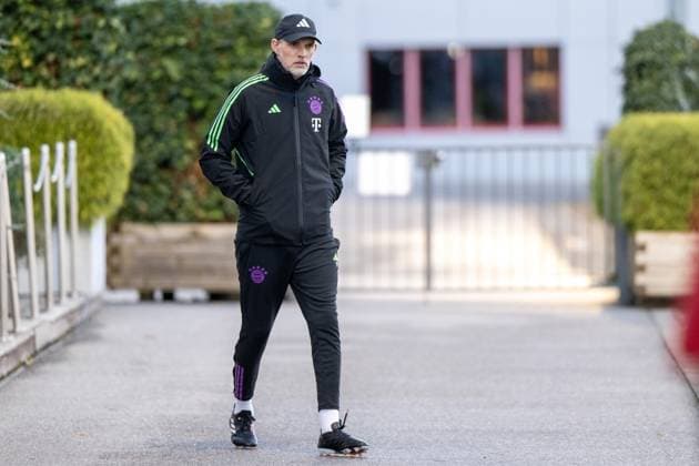 Cheftrainer Thomas Tuchel (FC Bayern Muenchen), FC Bayern Muenchen, Offizielles Abschlusstraining vor dem UEFA Champions League-Spiel 4. Spieltag, gegen Galatasaray Istanbul, Saison 2023 2024 an der Saebener Strasse. 07.11.2023 DFB regulations prohibit any use of photographs as image sequences and or quasi-video Muenchen Bayern Deutschland