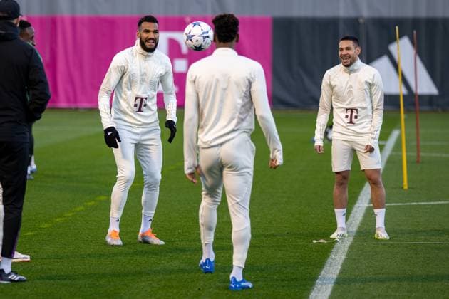 Eric Maxim Choupo-Moting 13 (FC Bayern Muenchen), FC Bayern Muenchen, Offizielles Abschlusstraining vor dem UEFA Champions League-Spiel 4. Spieltag, gegen Galatasaray Istanbul, Saison 2023 2024 an der Saebener Strasse. 07.11.2023 DFB regulations prohibit any use of photographs as image sequences and or quasi-video Muenchen Bayern Deutschland