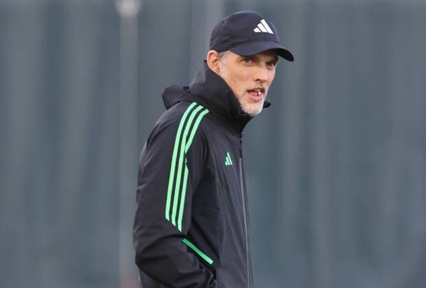 Trainer Thomas Tuchel, Portraet, Portrait, Fussball Abschlusstraining des FC Bayern Muenchen vor dem UEFA Champions League-Spiel gegen Galatasaray Istanbul 07.11.2023 Trainingsgelaende, Saebenerstr. FOTO: Mladen Lackovic LakoPress