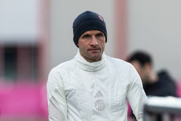 UEFA Champions League: Abschlusstraining FC Bayern Muenchen; 07.11.2023 Thomas Mueller (FC Bayern Muenchen, 25) UEFA Champions League: Abschlusstraining FC Bayern Muenchen, Muenchen, Trainingsgelaende an der Saebenerstrasse am 07.11.2023 Copyright: xBEAUTIFULxSPORTS Wunderlx