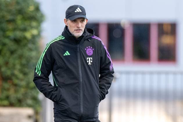 Cheftrainer Thomas Tuchel (FC Bayern Muenchen), FC Bayern Muenchen, Offizielles Abschlusstraining vor dem UEFA Champions League-Spiel 4. Spieltag, gegen Galatasaray Istanbul, Saison 2023 2024 an der Saebener Strasse. 07.11.2023 DFB regulations prohibit any use of photographs as image sequences and or quasi-video Muenchen Bayern Deutschland