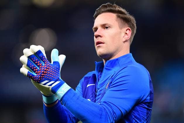Fussball I Herren I UEFA I Champions League l FC Schachtar Donezk - FC Barcelona, Barca I 4. Spieltag I Gruppe H I Saison 2023-2024 I Shakhtar Donetsk I Barca I 07.11.2023 I ter Stegen Marc-Andre (FC Barcelona) , Sportplatz : Volksparkstadion, Hamburg, Stellingen Hamburg Deutschland